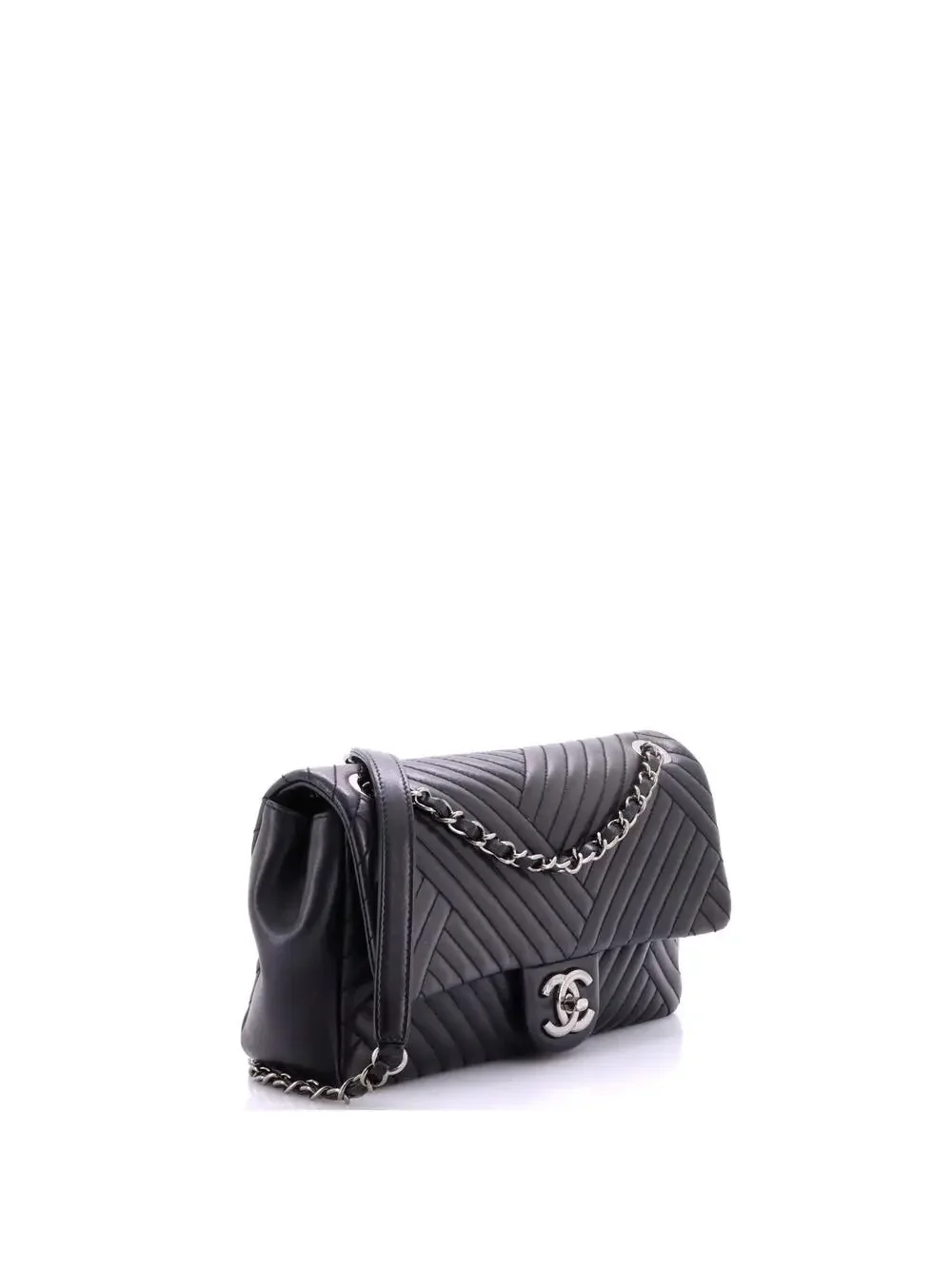 Chanel Cc Crossing Flap Bag Chevron #242416C42B